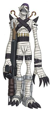 Mummymon in his Digimon form