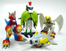 2.5" Action Feature Flamedramon, Shurimon, Submarimon & Nefertimon