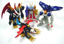 2.5" Action Feature Imperialdramon Dragon Mode, Imperialdramon Fighter Mode, Omnimon & MaloMyotismon