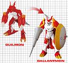 Warp-Digivolving Guilmon/Gallantmon